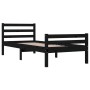 Estructura de cama madera maciza negro 90x200 cm de vidaXL, Camas y somieres - Ref: Foro24-814808, Precio: 106,94 €, Descuent...