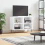 Mueble de TV madera de ingeniería blanco brillo 69,5x30x50 cm de vidaXL, Muebles TV - Ref: Foro24-826966, Precio: 45,71 €, De...