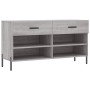 Banco zapatero madera de ingeniería gris Sonoma 102x35x55 cm en Zapateros y organizadores de calzado | Comprar online en Foru.es