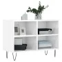Mueble de TV madera de ingeniería blanco brillo 69,5x30x50 cm de vidaXL, Muebles TV - Ref: Foro24-826966, Precio: 45,16 €, De...