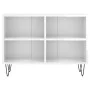 Mueble de TV madera de ingeniería blanco brillo 69,5x30x50 cm de vidaXL, Muebles TV - Ref: Foro24-826966, Precio: 45,16 €, De...