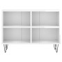 Mueble de TV madera de ingeniería blanco brillo 69,5x30x50 cm de vidaXL, Muebles TV - Ref: Foro24-826966, Precio: 45,71 €, De...