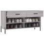 Banco zapatero madera de ingeniería gris Sonoma 102x35x55 cm en Zapateros y organizadores de calzado | Comprar online en Foru.es