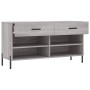 Banco zapatero madera de ingeniería gris Sonoma 102x35x55 cm en Zapateros y organizadores de calzado | Comprar online en Foru.es