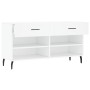 Banco zapatero madera de ingeniería blanco 102x35x55 cm en Zapateros y organizadores de calzado | Comprar online en Foru.es