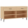 Banco zapatero madera de ingeniería roble Sonoma 102x35x55 cm en Zapateros y organizadores de calzado | Comprar online en Foru.e
