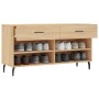 Banco zapatero madera de ingeniería roble Sonoma 102x35x55 cm en Zapateros y organizadores de calzado | Comprar online en Foru.e