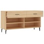 Banco zapatero madera de ingeniería roble Sonoma 102x35x55 cm en Zapateros y organizadores de calzado | Comprar online en Foru.e