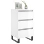 Mesitas noche 2 uds madera ingeniería blanco brillo 40x35x69 cm de vidaXL, Mesitas de noche - Ref: Foro24-826945, Precio: 131...