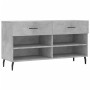 Banco zapatero madera de ingeniería gris hormigón 102x35x55 cm en Zapateros y organizadores de calzado | Comprar online en Foru.