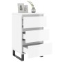 Mesitas noche 2 uds madera ingeniería blanco brillo 40x35x69 cm de vidaXL, Mesitas de noche - Ref: Foro24-826945, Precio: 131...
