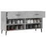 Banco zapatero madera de ingeniería gris hormigón 102x35x55 cm en Zapateros y organizadores de calzado | Comprar online en Foru.