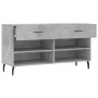 Banco zapatero madera de ingeniería gris hormigón 102x35x55 cm en Zapateros y organizadores de calzado | Comprar online en Foru.