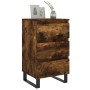 Mesitas noche 2 uds madera ingeniería roble ahumado 40x35x69 cm de vidaXL, Mesitas de noche - Ref: Foro24-826951, Precio: 109...
