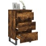 Mesitas noche 2 uds madera ingeniería roble ahumado 40x35x69 cm de vidaXL, Mesitas de noche - Ref: Foro24-826951, Precio: 109...