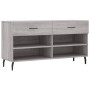 Banco zapatero madera de ingeniería gris Sonoma 102x35x55 cm en Zapateros y organizadores de calzado | Comprar online en Foru.es