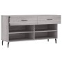 Banco zapatero madera de ingeniería gris Sonoma 102x35x55 cm en Zapateros y organizadores de calzado | Comprar online en Foru.es