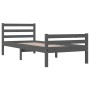 Estructura de cama madera maciza gris 100x200 cm de vidaXL, Camas y somieres - Ref: Foro24-814811, Precio: 101,24 €, Descuent...