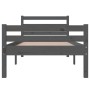 Estructura de cama madera maciza gris 100x200 cm de vidaXL, Camas y somieres - Ref: Foro24-814811, Precio: 101,24 €, Descuent...