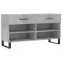 Banco zapatero madera de ingeniería gris hormigón 102x35x55 cm en Zapateros y organizadores de calzado | Comprar online en Foru.