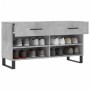 Banco zapatero madera de ingeniería gris hormigón 102x35x55 cm en Zapateros y organizadores de calzado | Comprar online en Foru.