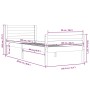 Estructura de cama madera maciza gris 100x200 cm de vidaXL, Camas y somieres - Ref: Foro24-814811, Precio: 101,24 €, Descuent...