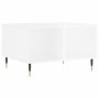 Mesa de centro madera contrachapada blanco brillo 60x50x36,5 cm en Mesas de centro | Comprar online en Foru.es