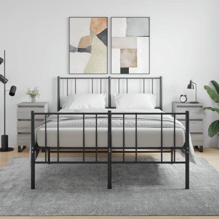Mesita de noche 2 uds madera ingeniería gris Sonoma 40x35x69 cm de vidaXL, Mesitas de noche - Ref: Foro24-826953, Precio: 121...