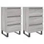 Bedside table 2 pcs Sonoma gray engineered wood 40x35x69 cm by vidaXL, Nightstands - Ref: Foro24-826953, Price: 120,01 €, Dis...