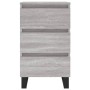 Mesita de noche 2 uds madera ingeniería gris Sonoma 40x35x69 cm de vidaXL, Mesitas de noche - Ref: Foro24-826953, Precio: 121...