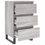 Mesita de noche 2 uds madera ingeniería gris Sonoma 40x35x69 cm de vidaXL, Mesitas de noche - Ref: Foro24-826953, Precio: 121...