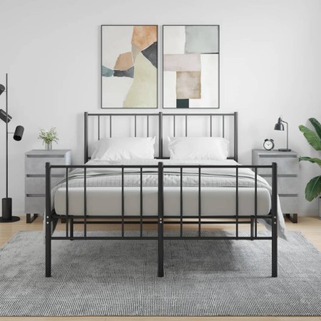 Mesitas noche 2 uds madera ingeniería gris hormigón 40x35x69 cm de vidaXL, Mesitas de noche - Ref: Foro24-826949, Precio: 109...