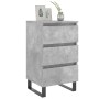 Mesitas noche 2 uds madera ingeniería gris hormigón 40x35x69 cm de vidaXL, Mesitas de noche - Ref: Foro24-826949, Precio: 109...