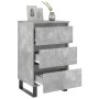 Mesitas noche 2 uds madera ingeniería gris hormigón 40x35x69 cm de vidaXL, Mesitas de noche - Ref: Foro24-826949, Precio: 109...