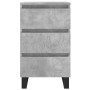 Mesitas noche 2 uds madera ingeniería gris hormigón 40x35x69 cm de vidaXL, Mesitas de noche - Ref: Foro24-826949, Precio: 109...