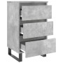 Mesitas noche 2 uds madera ingeniería gris hormigón 40x35x69 cm de vidaXL, Mesitas de noche - Ref: Foro24-826949, Precio: 109...