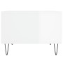 Mesa de centro madera contrachapada blanco brillo 60x50x36,5 cm en Mesas de centro | Comprar online en Foru.es