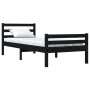 Estructura de cama madera maciza negro 100x200 cm de vidaXL, Camas y somieres - Ref: Foro24-814813, Precio: 112,09 €, Descuen...