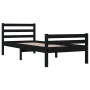 Estructura de cama madera maciza negro 100x200 cm de vidaXL, Camas y somieres - Ref: Foro24-814813, Precio: 112,09 €, Descuen...