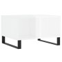 Mesa de centro madera contrachapada blanco brillo 60x50x36,5 cm en Mesas de centro | Comprar online en Foru.es