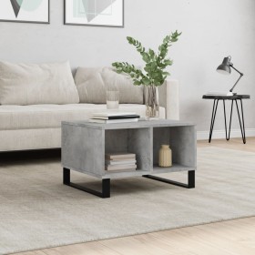 Mesa de centro madera contrachapada gris hormigón 60x50x36,5 cm en Mesas de centro | Comprar online en Foru.es
