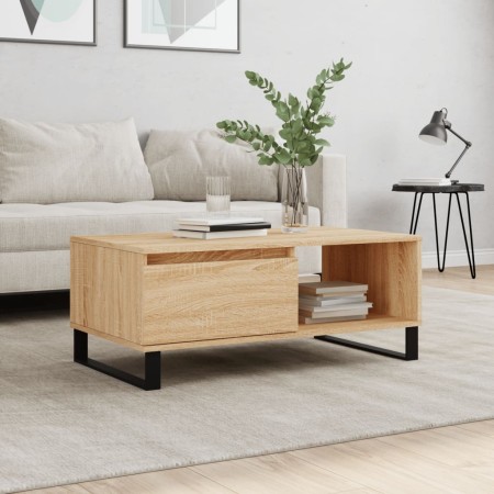 Mesa de centro madera contrachapada roble Sonoma 90x50x36,5 cm en Mesas de centro | Comprar online en Foru.es