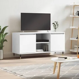 Mueble de TV madera de ingeniería blanco 104x35x50 cm de vidaXL, Muebles TV - Ref: Foro24-827004, Precio: 64,01 €, Descuento: %