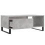Mesa de centro madera contrachapada gris hormigón 90x50x36,5 cm en Mesas de centro | Comprar online en Foru.es
