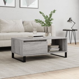 Mesa de centro madera contrachapada gris Sonoma 90x50x36,5 cm en Mesas de centro | Comprar online en Foru.es