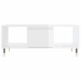 Mesa de centro madera contrachapada blanco brillo 90x50x36,5 cm en Mesas de centro | Comprar online en Foru.es