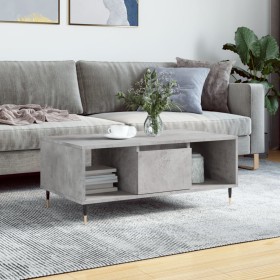 Mesa de centro madera contrachapada gris hormigón 90x50x36,5 cm en Mesas de centro | Comprar online en Foru.es
