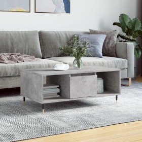 Mesa de centro madera contrachapada gris hormigón 90x50x36,5 cm en Mesas de centro | Comprar online en Foru.es