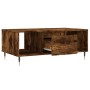 Mesa de centro madera contrachapada roble ahumado 90x50x36,5 cm en Mesas de centro | Comprar online en Foru.es