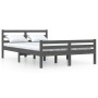 Estructura de cama madera maciza gris 120x200 cm de vidaXL, Camas y somieres - Ref: Foro24-814816, Precio: 118,82 €, Descuent...